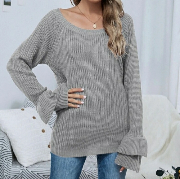 Layered Flounce Sweater - Picture 5 of 6